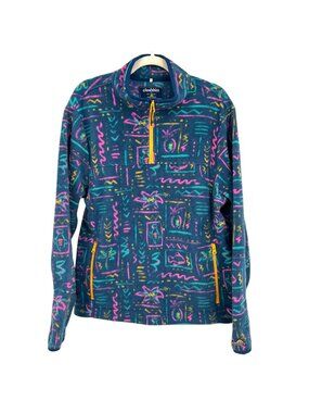 Chubbies Chilly Vibe Fleece Sweatshirt Pullover Jacket Yellow Zippers Size Large
